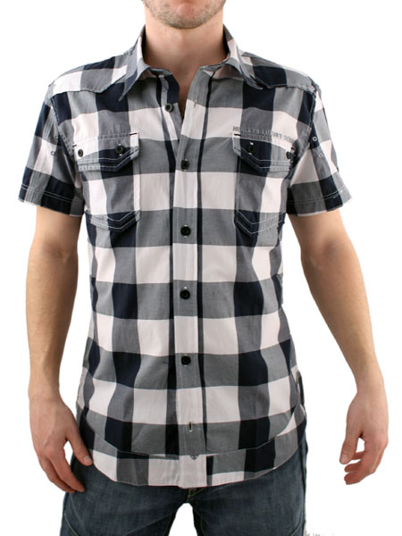 Navy Check Lumpar Shirt