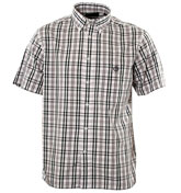 Grey Check Short Sleeve Shirt