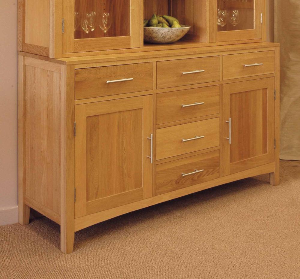 Oak 2 Door 6 Drawer Sideboard - BASE