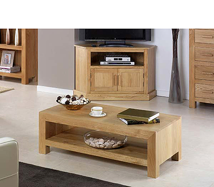 Laguna Oak 1 Shelf Coffee Table