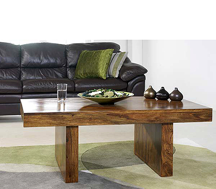 Laguna Sheesham Twin Pedestal Coffee Table