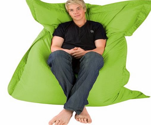 4-Way Bean Bag Lounger - GIANT Outdoor Floor Cushion Bean Bags LIME GREEN - 100% Water Resistant Beanbag