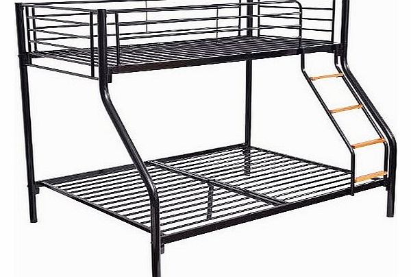 Bunk Bed Single Double Triple Metal Sleeper Bed Children Kid Frame Furniture Black NEW