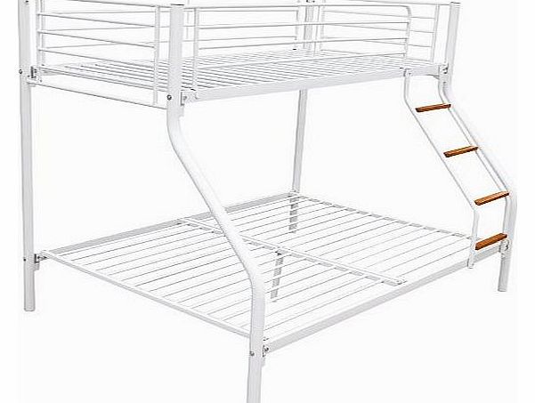 Bunk Bed Single Double Triple Metal Sleeper Bed Children Kid Frame Furniture White