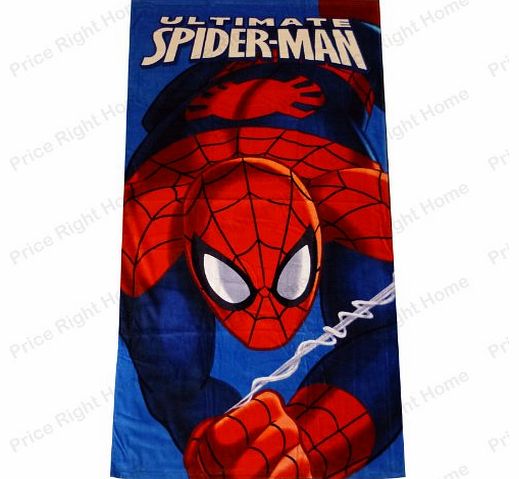 MARVEL SPIDER-MAN TOWEL BEACH BATH TOWEL WEBSLINGER CHILDRENS BOYS 100% OFFICIAL ITEM