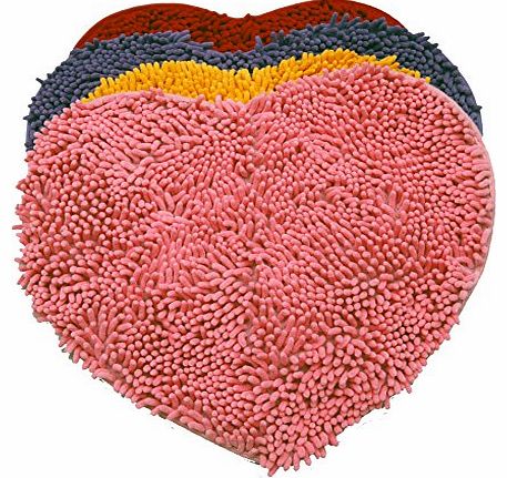 ILOVEDIY Red Fluffy Chenille Floor Rug Carpet Doormat Anti Slip Mat Bath for Bedroom Living Room