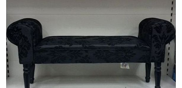 Black Damask Chaise Longue