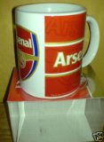 OFFICIAL ARSENAL FC LARGE CREST STRIPE MUG