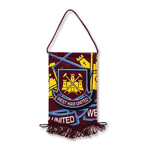 West Ham Small Pennant - Maroon/Yellow