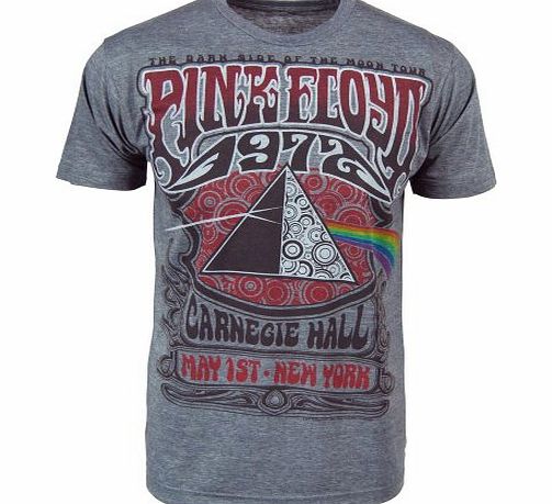 Mens Pink Floyd Carnegie Hall T Shirt Grey Grey Large