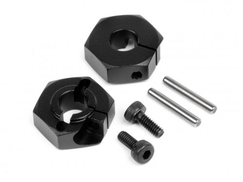 Aluminum Rear Hex Wheel Hub Clamp Type Black