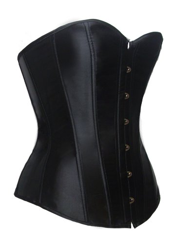 Hot Corsets Classic Black Satin Corset (UK Size 08)