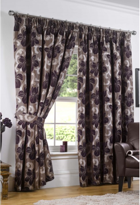 Aubergine Lined Curtains