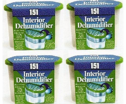 4 Interior dehumidifier, Absorbs damp crystals in box