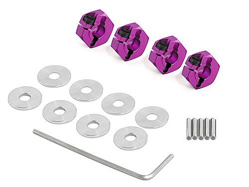 Thin Alu Hex Hub Clamp Type (Purple/4Pcs)