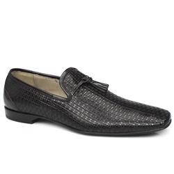 Male Dagger Tassle Loafer Leather Upper in Black, Brown