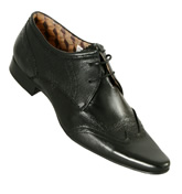 Hudson Black Leather Lace Up Shoes (Ellington)