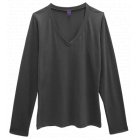 Hug Long Sleeve V Neck Top - Black