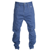 Zanko Dark Blue Carrot Fit Jeans