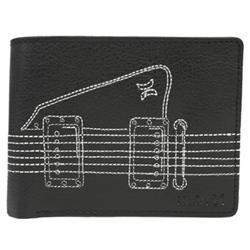 Faux Leather Guitar Wallet - Black 514