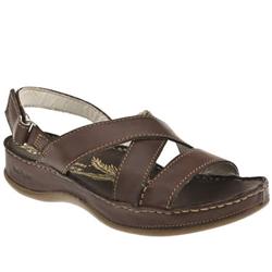 Female Rosebud Leather Upper in Dark Brown