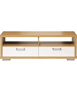 Arty High Gloss TV Unit - Oak Effect