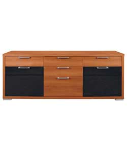 Arty Walnut Sideboard with High Gloss Doors