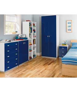 Kids Modular Double Wardrobe Blue and White