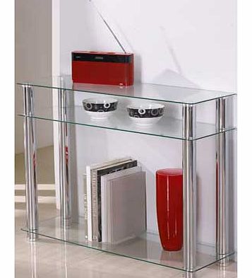 Hygena Matrix Console Table - Clear Glass