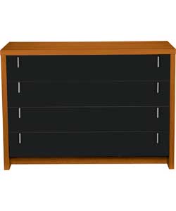 Misaki 4 Drawer Chest - Black Gloss