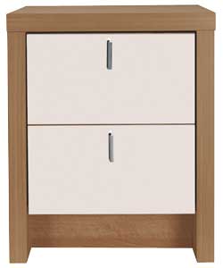 Misaki Bedside Cabinet - Cream Gloss &