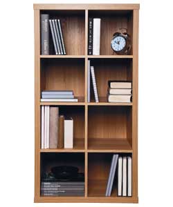 Hygena Misaki Double Wide Bookcase Oak Finish