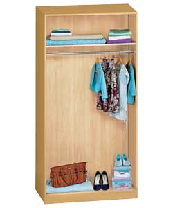 Modular 2 Door Wardrobe - Oak Panelled