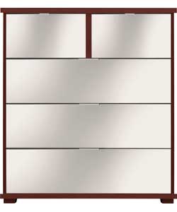 Modular 3 + 2 Drawer Chest - Wenge Mirrored