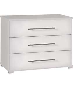 Modular 3 Drawer Chest - White Gloss