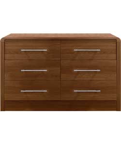 Strand Assembled 6 Drawer Chest - Walnut