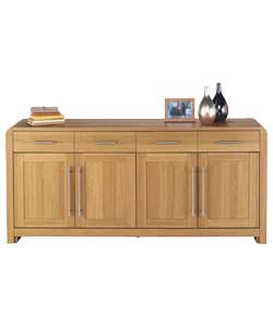 Strand Oak 4 Door Sideboard