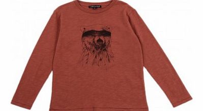 Denis bear t-shirt Brick red `4 years,6 years