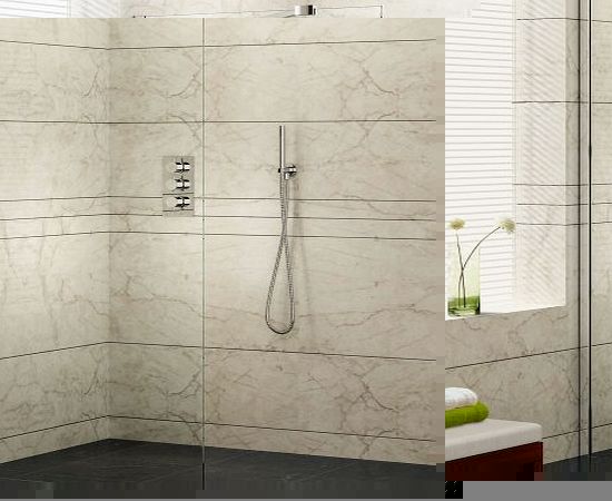 iBath 700mm Wetroom Shower Enclosure Glass Screen Panel Set