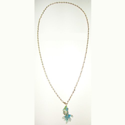 Ladies Icon Closonne Fish Necklace Blue