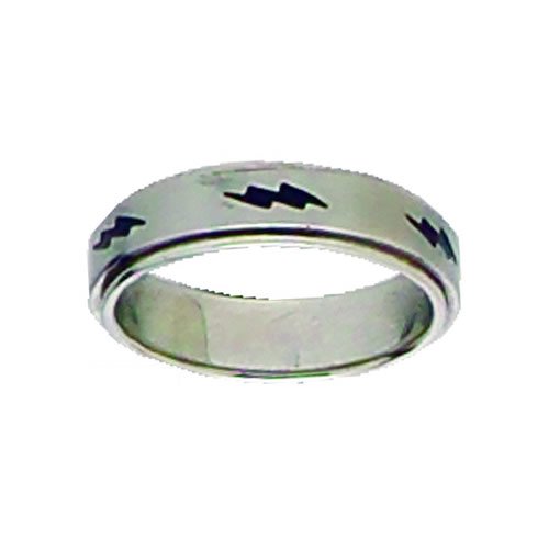 Spinner Lightning Bolt Ring