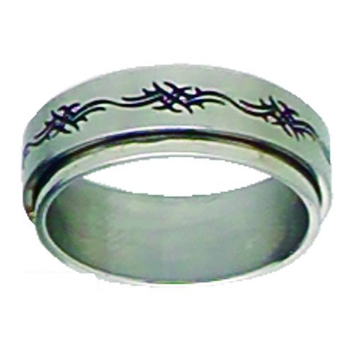 Spinner Tribal Pattern Ring