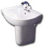 Space Offset Washbasin Left Hand 1 Taphole (E7122)