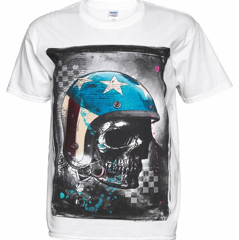 Mens American Helmet T-Shirt Off White