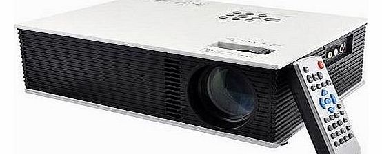  Multimedia LED LCD Portable Full HD Home Projector HDMI AV VGA Port USB - White 50~120Mini Hd 1500Lm LED Projector Cinema Theater, Support PC Laptop VGA Input and HDMI+SD + USB + AV Input