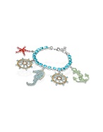 Nautical Swarovski Crystal Charm Bracelet