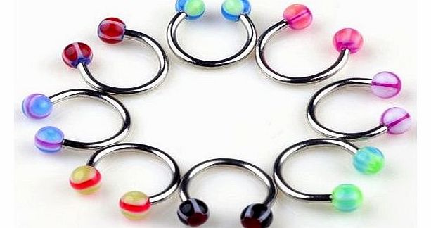 Belly Ring 18G Circulars Horseshoes Eyebrow Rings Navel Body Piercing (pack of 30)