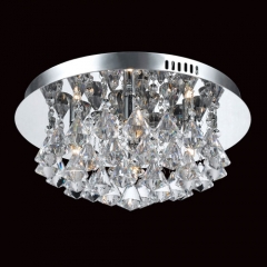 Parma 4 Light Chrome Crystal Flush Ceiling Light