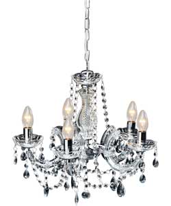 5 Light Clear Chandelier