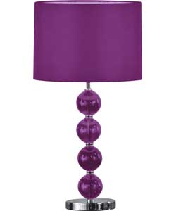 Glass Ball Stemmed Table Lamp -